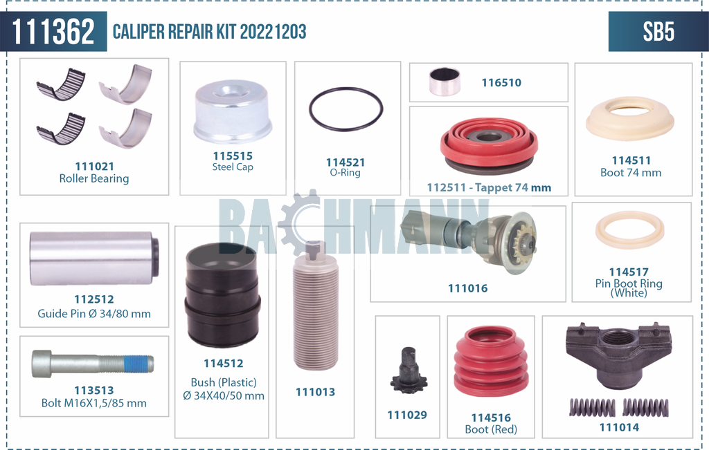 Kaliper Komple Tamir Takımı