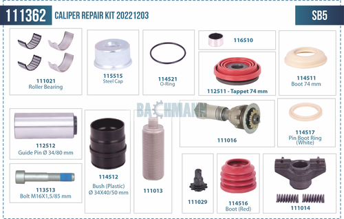 [111362] Caliper Complete Repair Kit